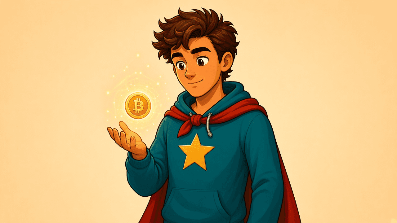 One glowing digital coin: scarce by design, not a company share.