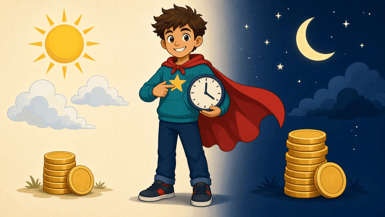 Ordinary hours versus nights and weekends. Extra pay for extra or awkward hours.