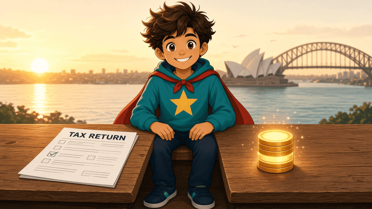 A first-job worker ticking the tax-free threshold box. The first chunk of yearly income often taxed at nil.